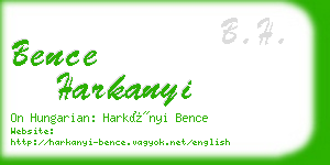 bence harkanyi business card